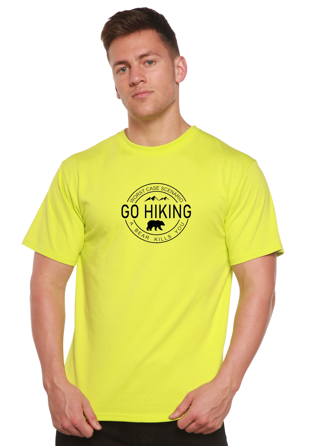 Go Hiking Men's Bamboo Viscose/Organic Cotton Short Sleeve Graphic T-Shirt