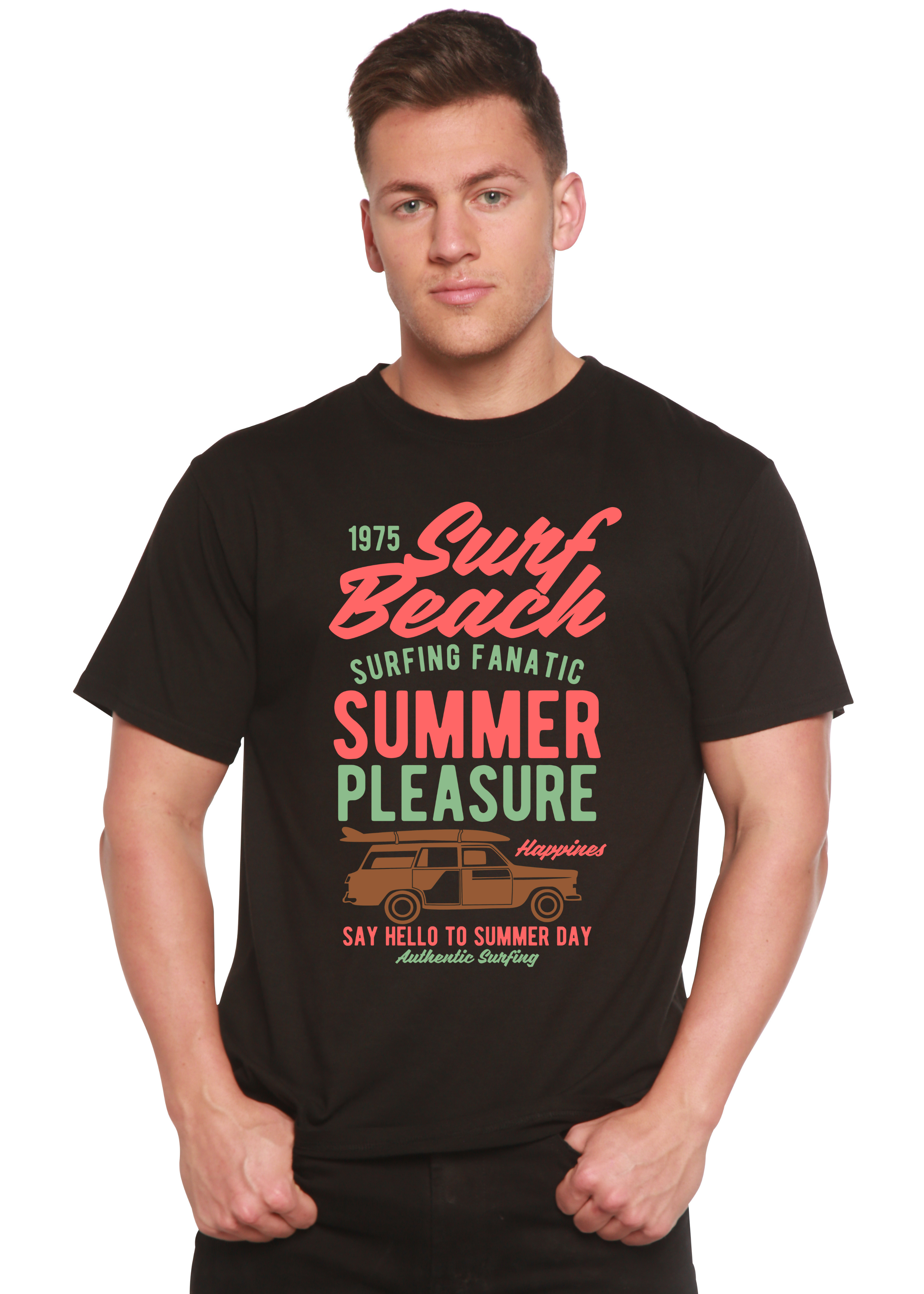 Surf Beach Spun Bamboo® Men's Bamboo Viscose/Organic Cotton Short Sleeve Graphic T-Shirt